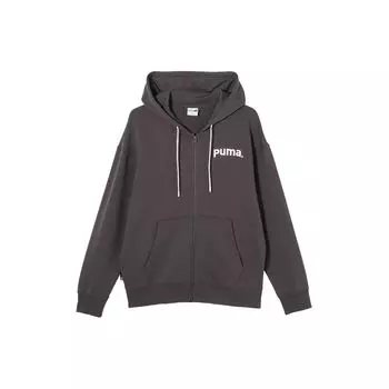 Puma Толстовка с капюшоном Team Fz унисекс, угольно-черная 629953-97 M
