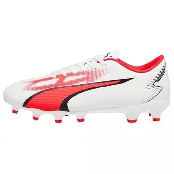 Puma Ultra Play FG AG Jr Пакет прорыва Детские кроссовки Белый Черный Огненно-орхидейный 107530-01 37