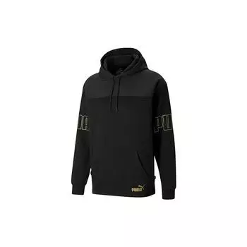 Puma Winterized Hoodie With Metallic Logo Men Tops Black 848255-01