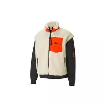 Puma X Attempt Patchwork Флисовая стеганая куртка Мужская Верхняя одежда Черный 598257-01 XXS