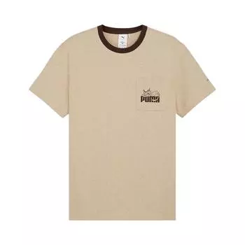 Puma Футболка X Noah Pocket Коричневые мужские топы 623866-90 M