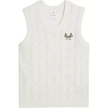 Puma X Palomo SS24 Вязаный жилет с логотипом Топы унисекс Теплый белый 625559-65 M