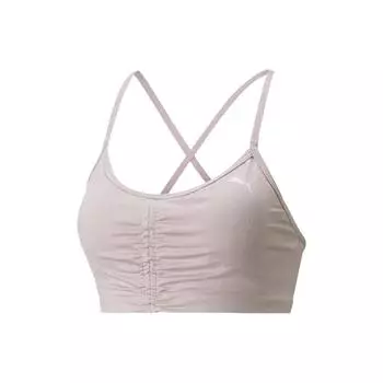 Puma Серия Yoga, однотонный эластичный спортивный бюстгальтер с низкой интенсивностью поддержки, женское нижнее белье, коричневый цвет 521602-18 M