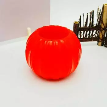 Pumpkin Plastic Shaped Flower Pots Flower Shops Gardening Potted Decorations Red Empty Pot