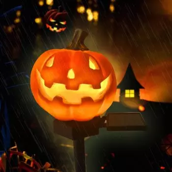 Pumpkin Solar Light - LED Waterproof Pumpkin Light for Garden, Balcony, Yard, Lawn, Pathway, Walkway - Halloween Decorations