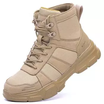Puncture-Proof Work Boots Indestructible Safety Shoes Men Steel Toe Footwear on Slip Work Shoes Plus Size 47 чёрный