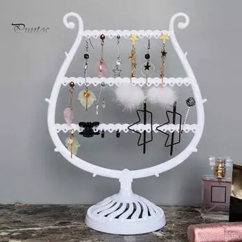 Puntos Antler Tree Серьги Ожерелье Организатор Стенд Держатель Стеллаж для хранения ювелирных изделий розовый