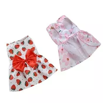 Puppy and cat skirts,Ready Floral Skirt for Your Furry Friend - Soft Sleeveless Dress for Cats & Dogs S жёлтый