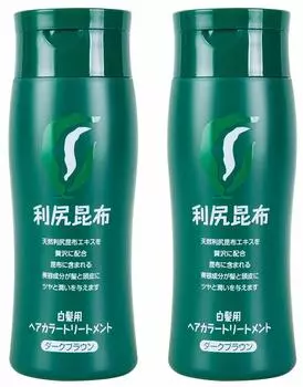 Pur Rishiri Kelp Hair Color Treatment Краска для седых волос 200 г x 2 4582142694027 (Темно коричневый)