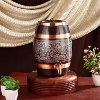 Pure Copper Dispenser 5 litres Antique itching Barrel