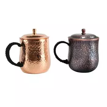 Pure Copper Mug Moscow Mules Cup 500ml Tea Mug Copper Cup Cocktails Mugs for Party Home Restaurant Wedding Gatherings