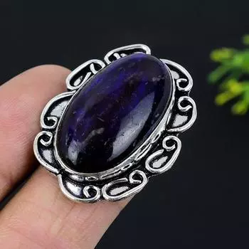 Purple Labradorite Gemstone 925 Sterling Silver Jewelry Ring Size 8 S6F46