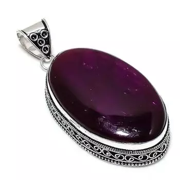 Purple Labradorite Gemstone Handmade 925 Sterling Silver Gift Pendant 2.76 p5S06