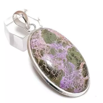 Purpurite Gemstone Handmade 925 Sterling Silver Jewelry Pendant 2.25 u8i70