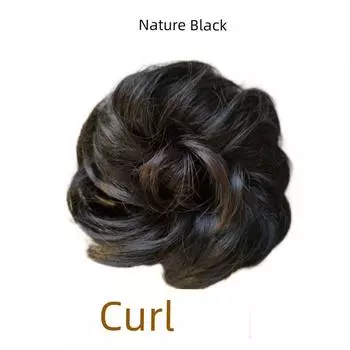 Пушистая повязка для волос Nature Bean Bag Новинка Пучок Nature black [curl] send a word clip rubber band