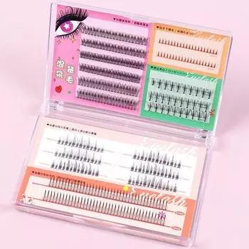 Пушистые комиксы, толстые накладные ресницы, набор DIY, однокластерные накладные ресницы для женщин