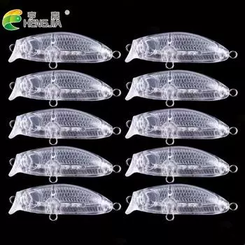 Пустая приманка Minnow, твердая приманка, корпус 42 мм-3,1 г-12 #, пустая неокрашенная приманка, сделай сам, искусственная приманка Isca для окуня