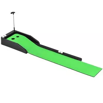 Putting Green Indoor Set Golf Desktop Putting Practice Set Improve Accuracy and Speed Wrinkle-Resistant for Men Gift Home Office Green