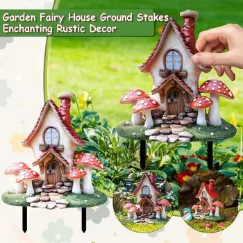 PVC Garden Card Insertion Creative Forest Garden Decoration Ground Insertion Rural Atmosphere Decoration Plugin One Size