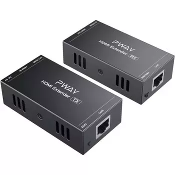 PWAY HDMI Extender Lossless Transmission Compatible with Full HD 1080P Support 3D EDID One Power LAN Conversion Extender LAN Cable Compatible with PC