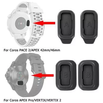 Пылезащитная заглушка для Coros VERTIX 2 APEX Pro, защита порта зарядки, силиконовый чехол для Coros Pace 2 APEX 42 мм 46 мм, аксессуары для часов 2pcs--Type B