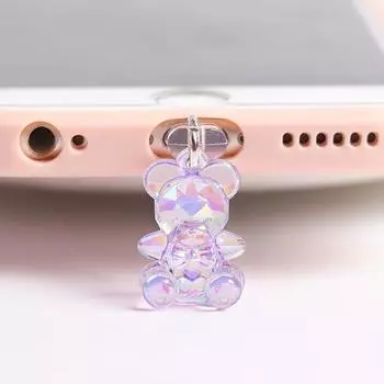 Пылезащитная заглушка Kawaii Bear, милая пылезащитная заглушка, новая пылезащитная заглушка для мобильного телефона/типа C