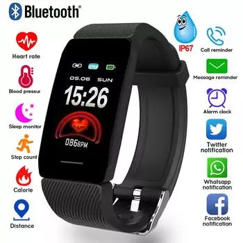 Q1 Bluetooth Смарт-часы Мужчины Женщины Спортивные Смарт-часы Дисплей погоды Монитор артериального давления и сердечного ритма Фитнес-трекер Смарт-браслет