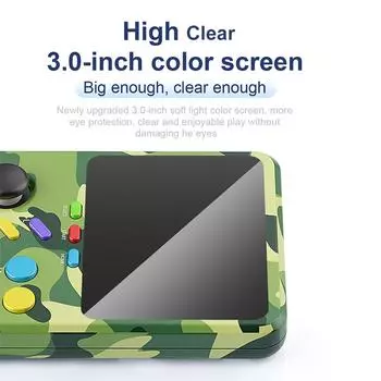 Q2 Портативная игровая консоль с 3,0-дюймовым IPS-экраном, портативная игровая консоль с более чем 10000 увлекательных игр зелёный