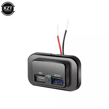 QC 3.0 PD Type C USB-порт для быстрой зарядки автомобиля, розетка, крепление на панель, водонепроницаемое зарядное устройство для мобильного телефона для автомобиля, лодки, каравана