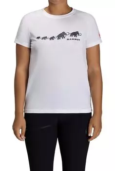 QD Logo Print Asian Fit Logo Print AF Женская белая футболка PRT3 [Mammut] Женская/QD футболка 1017-02022