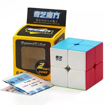 QiDi S Magic Cube QiYi QiDi 2x2 Speed Cube 50 мм Головоломки Развивающие игрушки для детей Начинающие карманный Magic Cube чёрный