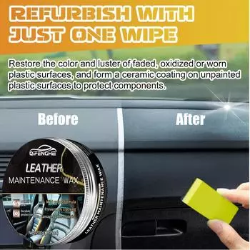 QIFENGHE Crystal Car Plastic Restorer - 7,05 унций воск для восстановления салона и панелей автомобиля, устойчивый к выцветанию и удаляющий царапины