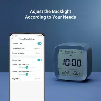 Qingping Smart Bluetooth цифровой будильник с несколькими бежевый