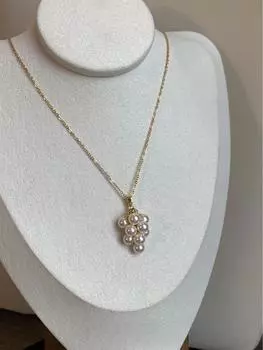 Qiqi Midsummer Grape French High-End Niche Design Artificial Pearl Grape Necklace Collarbone Chain Women золотой