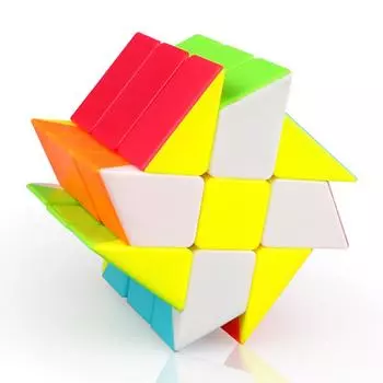 Qiyi 3x3 кубик ветряной мельницы, волшебная головоломка, головоломка, матовая наклейка, 56 мм, обучающие черные извилистые игрушки без наклеек для детей