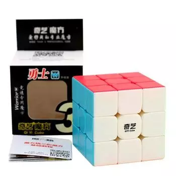 Qiyi Warrior W 3x3x3 Magic Cube Сплошной цвет Развивающие обучающие игрушки Пазлы Игрушки для мальчиков Magico Cubo