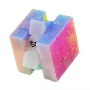 Qiyi Warrior W 3x3x3 Speed Cube без наклеек, прозрачный профессиональный волшебный куб, пазлы, красочные развивающие игрушки для детей