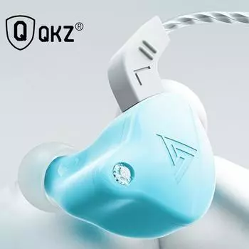 QKZ AK6-X Наушники-вкладыши HiFi Heavy Bass Гарнитура Управление с пшеничными наушниками розовый