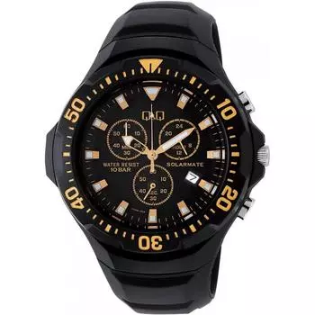 QQ [QQ] Часы SOLARMATE Solar Mate Chronograph H034 003 мужские черные