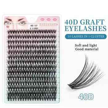 QSTY отдельные кластерные ресницы 10/20/30/40D 8-16MIX DIY наращивание ресниц 280 кластеров ресниц из искусственной норки Slik отдельные ресницы Eas C&10mm