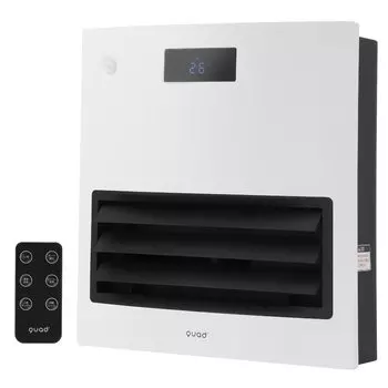 QUADS Large Air Volume Ceramic Heater Moving Heat Automatic Louver Eco Motion Sensor Room Temperature Sensor Mirror Finish Electric Heater Electric