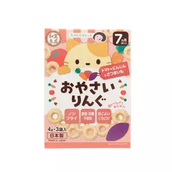 Quality Vegetable Ring and Sweet 4g x 3 bags x 12 pieces (Tomato, Carrot, Potato)