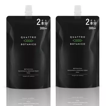Quattro Botanico Набор из 2-х растительных пен для умывания лица Пена для бритья Густая пена для чувствительной кожи Сухая кожа Увлажняющий уход за кожей лица для мужчин