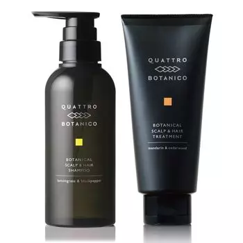 Quattro Botanico Шампунь для кожи головы Лемонграсс Черный перец Аромат 300 мл Кондиционер 180 г Набор Кондиционер Спа для головы Перхоть Зуд Увлажнение Старение