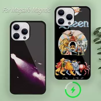 Чехол для телефона Queen Band для iPhone 15 14 13 12 11 Plus Pro Max Magsafe с магнитной беспроводной зарядкой iPhone11