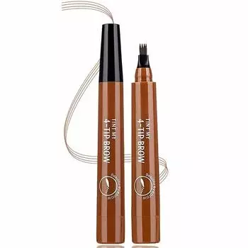 QUEMISS Карандаш для бровей Microblade 4 Fork Tip Pencil Natural Brow Cover Sparse Area Daily Waterproof 3D 01Light Brown Горячая позиция, 01#Light Brown
