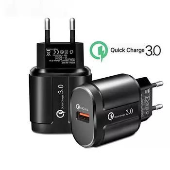 Quick Charge 3.0 3A USB Charger EU US Wall Mobile Phone Charger for iPhone X MAX 7 8 11 Pro QC3.0 Fast Charging for Samsung S20 Xiaomi AVE