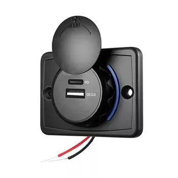 Quick Charge 3.0 Dual USB & PD Type-C зарядное гнездо водонепроницаемый 12 В/24 В USB-розетка QC3.0 автомобильный адаптер зарядного устройства