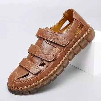 Quick Dry Wading Aqua Shoes Lining Cross Strap Closure Sandals Hollow Out Man Summer Hiking Sandals for Men Utdoor Beach Flats 38 чёрный