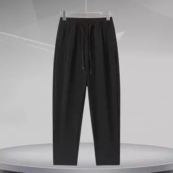 Quick Drying Casual Pants Men s Lightweight Ice Silk Pants Men s Summer Breathable Loose Men s Pants Straight Leg Oversized Pants Men XXXXL